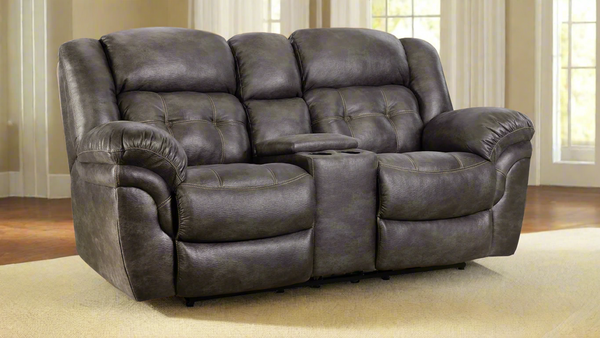 Marcelina Charcoal P1 Power Reclining Loveseat W/Console